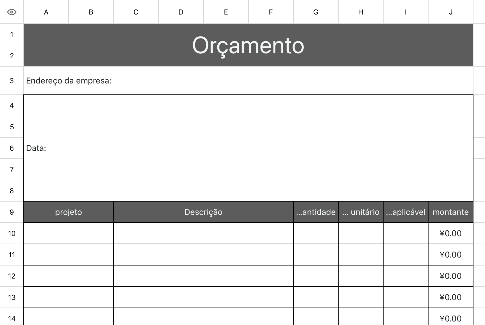 Orçamento de limpeza superior